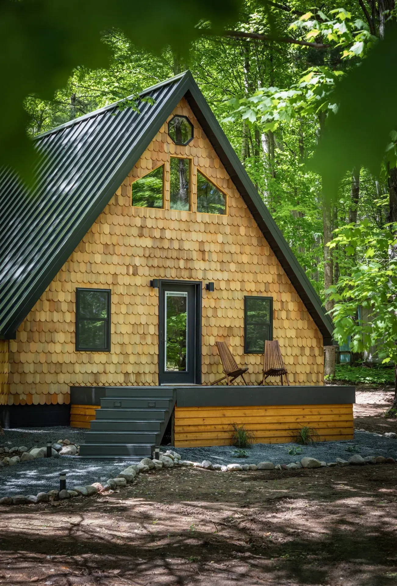 Thoughtfully chosen details and local artwork at Roost A-Frame