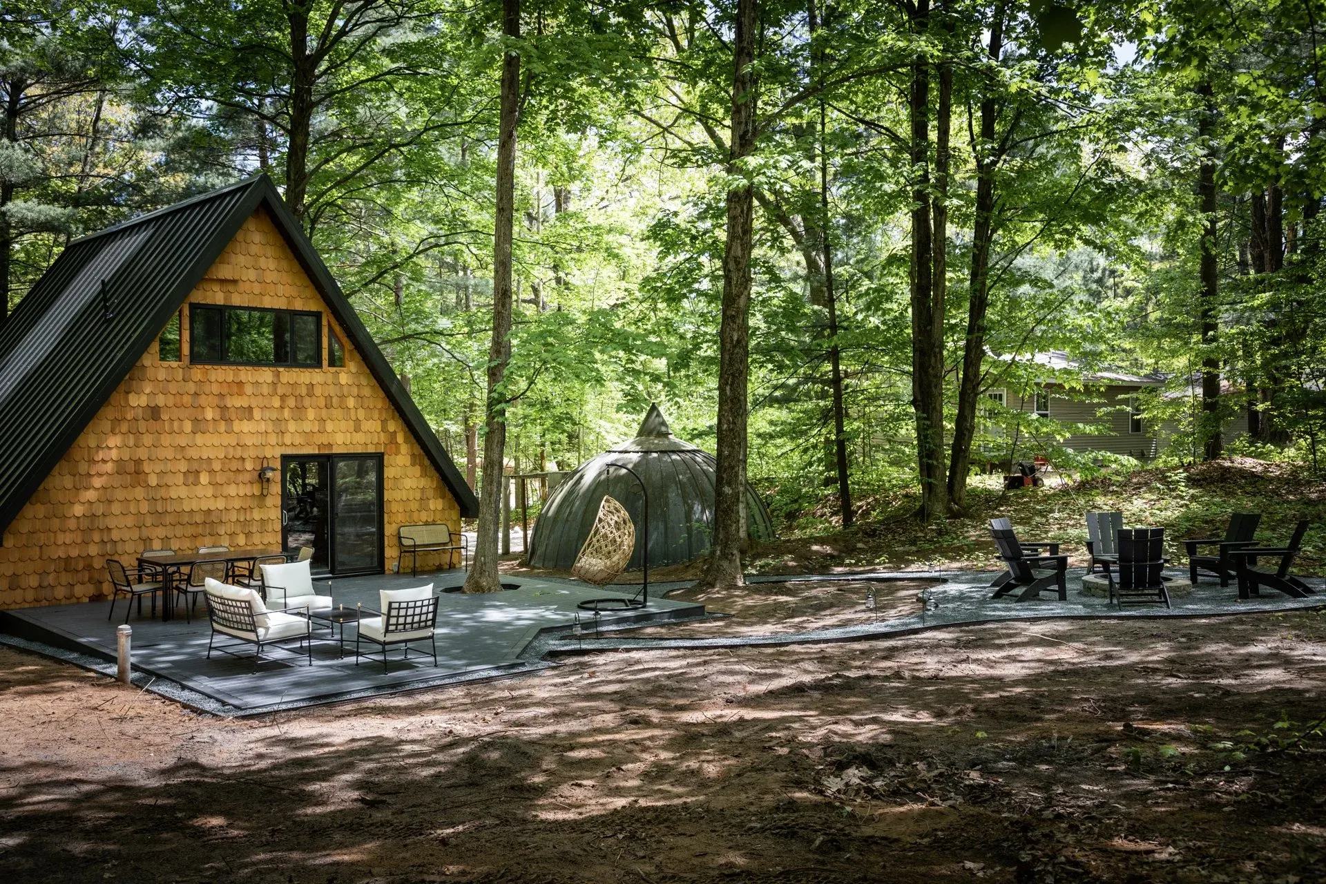 Custom architecture and clean lines inside Roost A-Frame