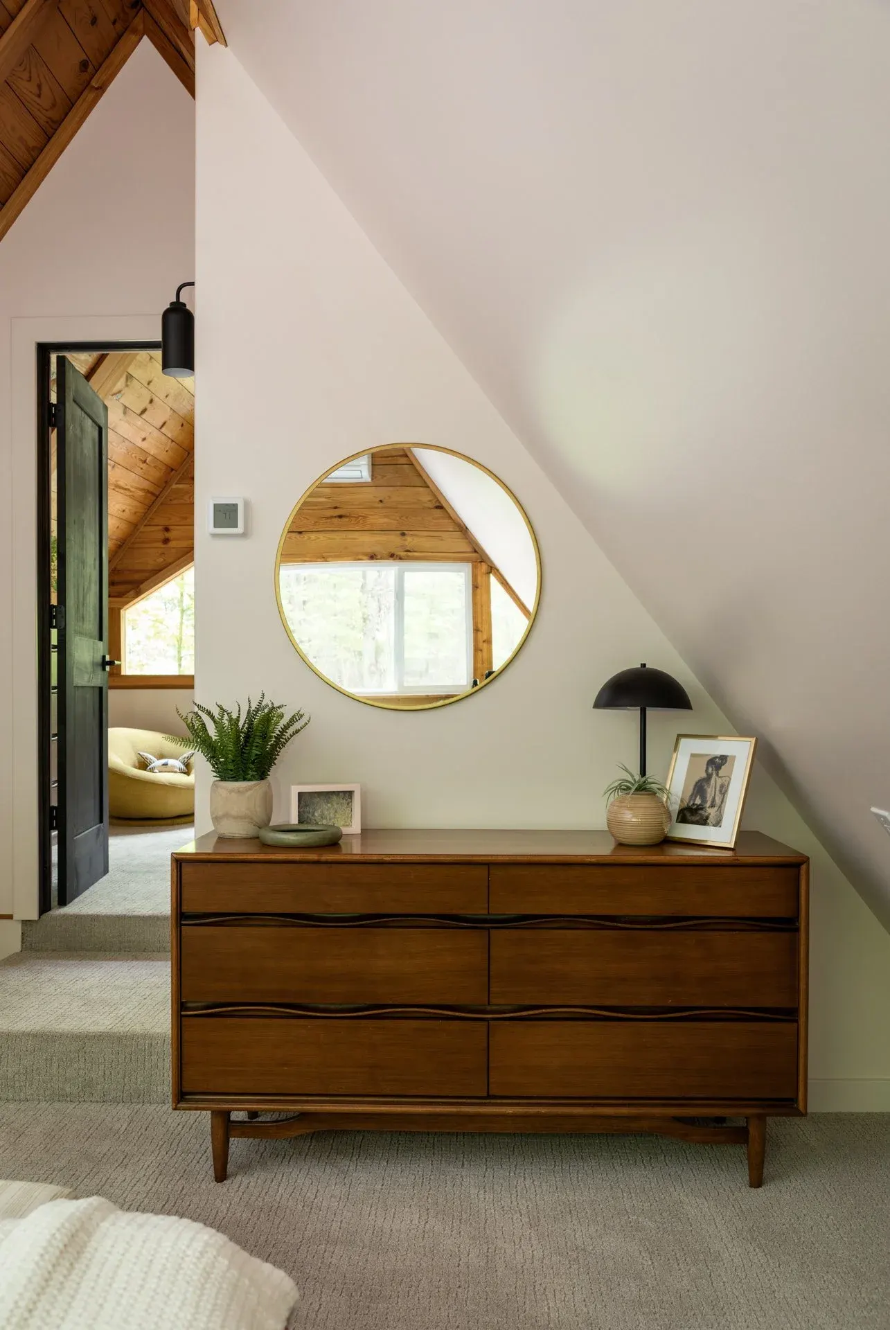 Thoughtfully chosen details and local artwork at Roost A-Frame
