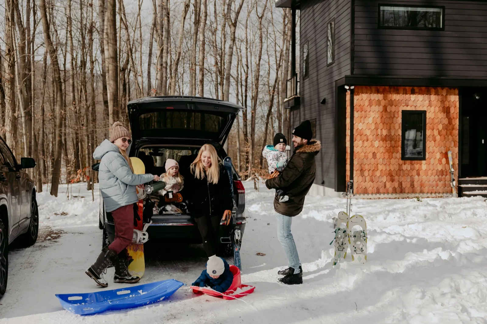 Family activities at a Northern Michigan cabin
