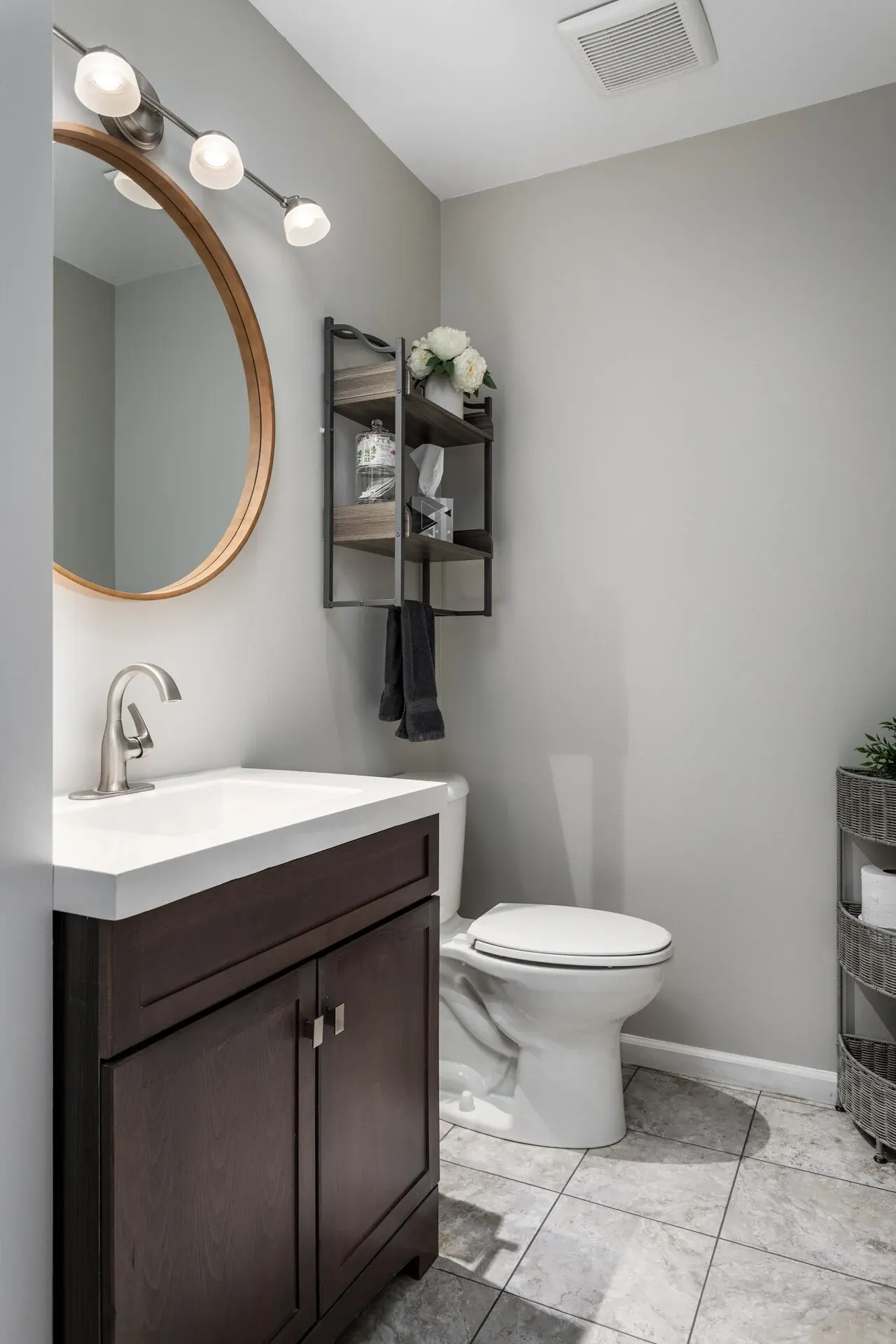 Beautifully styled interior space at Boardman Basecamp in North Boardman, Traverse City