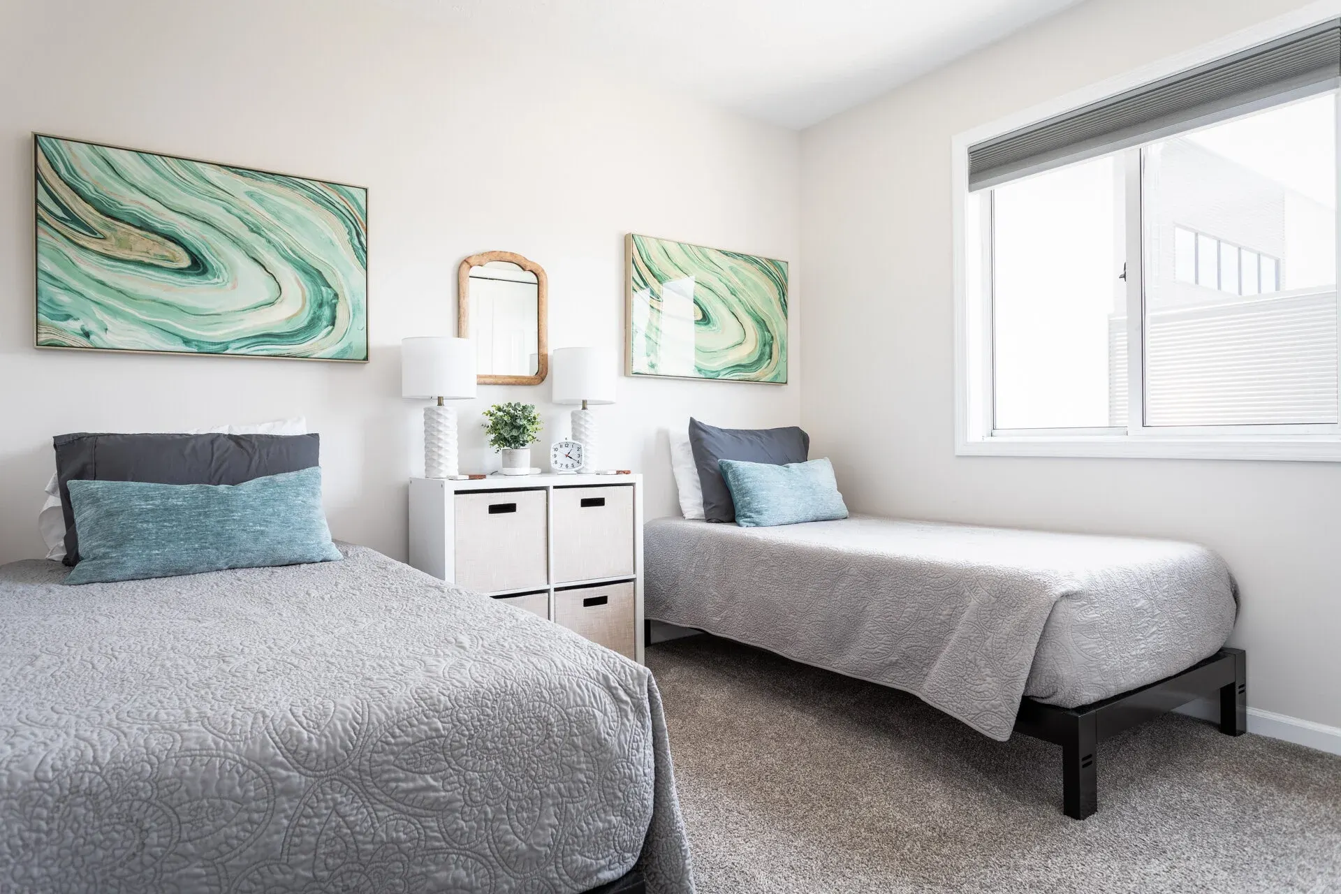 Beautifully styled interior space at Boardman Basecamp in North Boardman, Traverse City