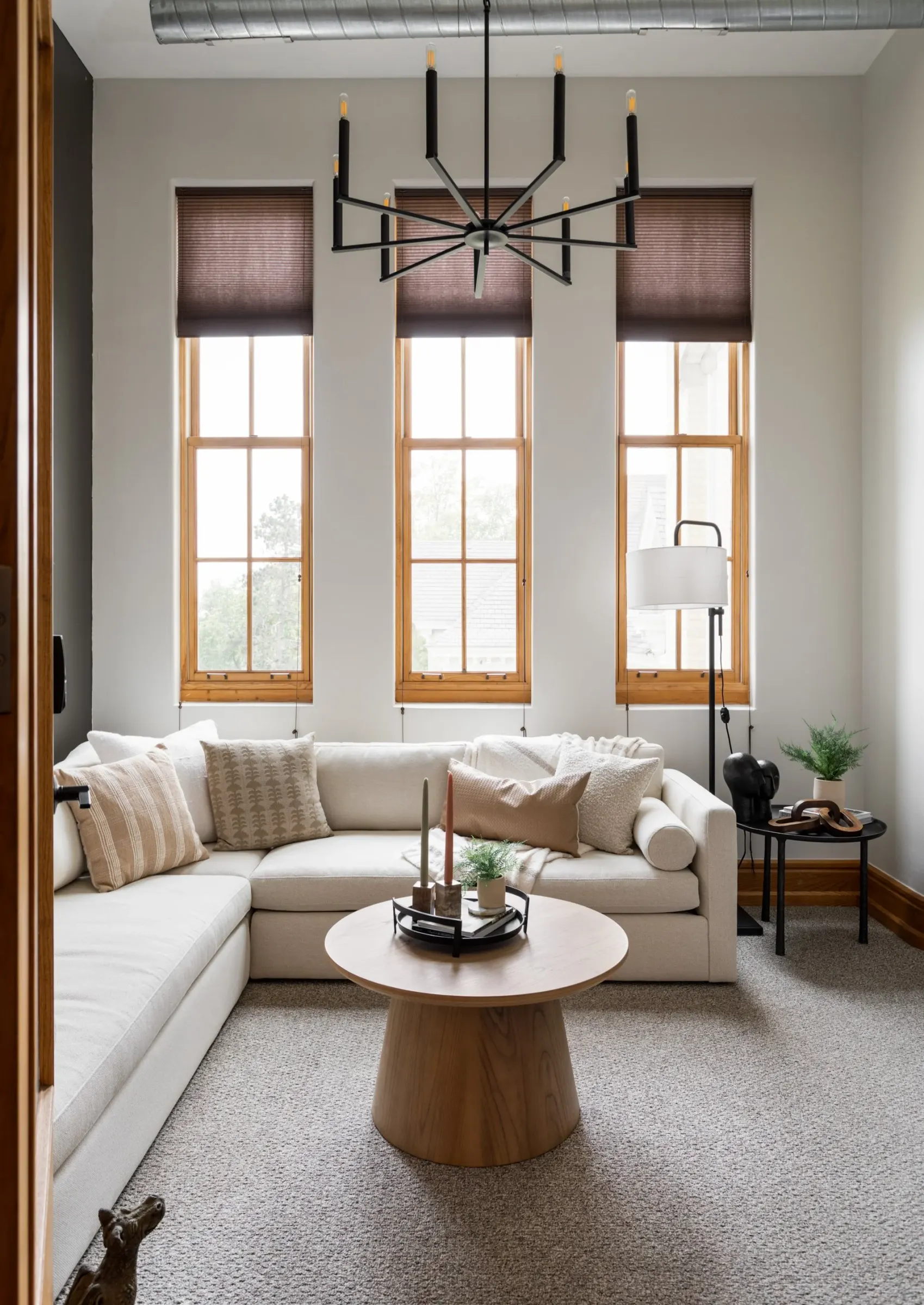 Sunlit open-concept layout of this premium vacation rental in Village at Grand Traverse Commons, Traverse City