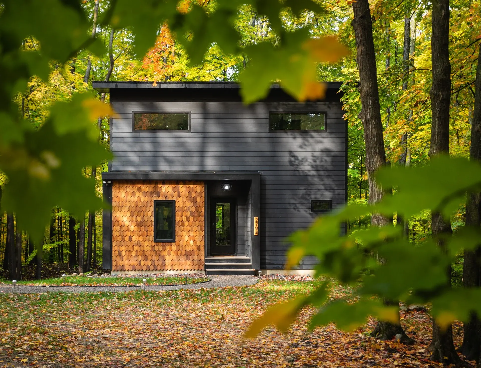 Beautifully styled interior space at The Holiday House in East Bay, Traverse City