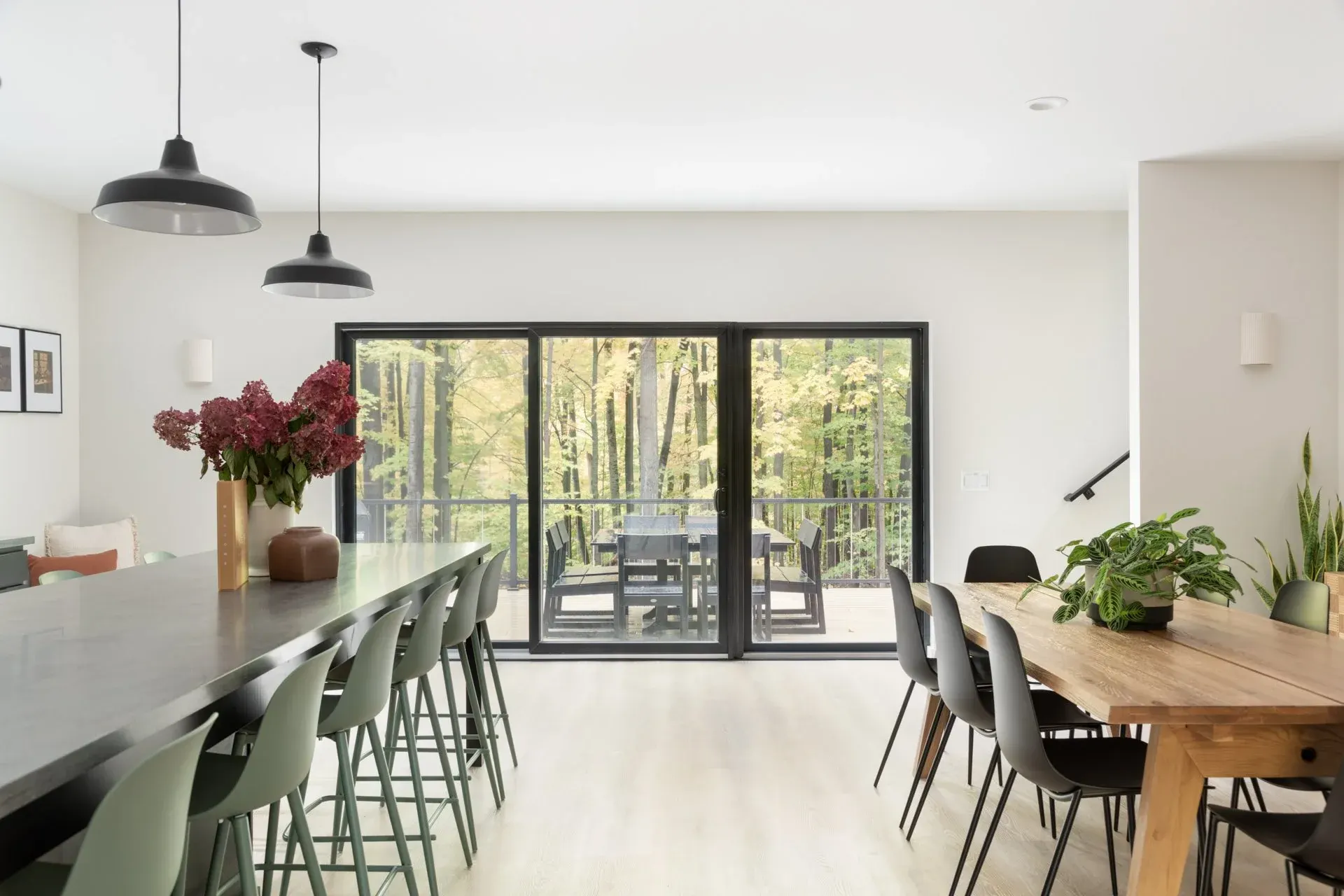 Custom architecture and clean lines inside The Holiday House