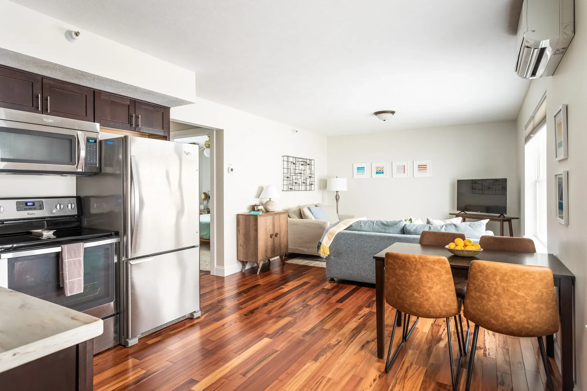 Beautifully styled interior space at Midtown Square in Midtown, Traverse City