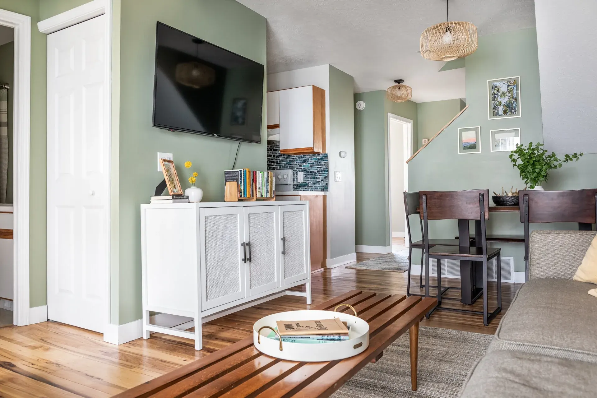 Cozy corner perfect for reading or relaxing at North Boardman Townhouse