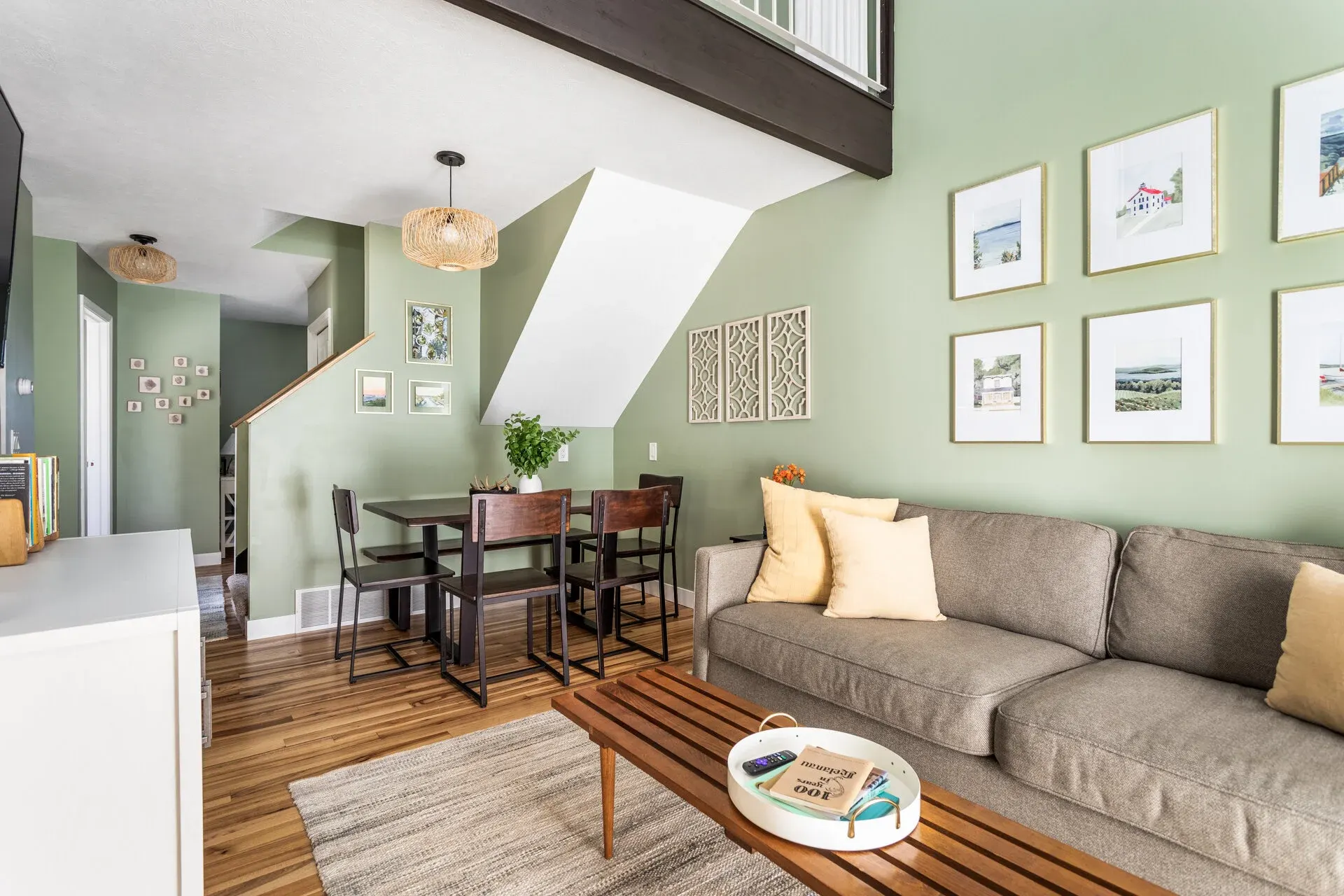 Sunlit open-concept layout of this premium vacation rental in North Boardman, Traverse City