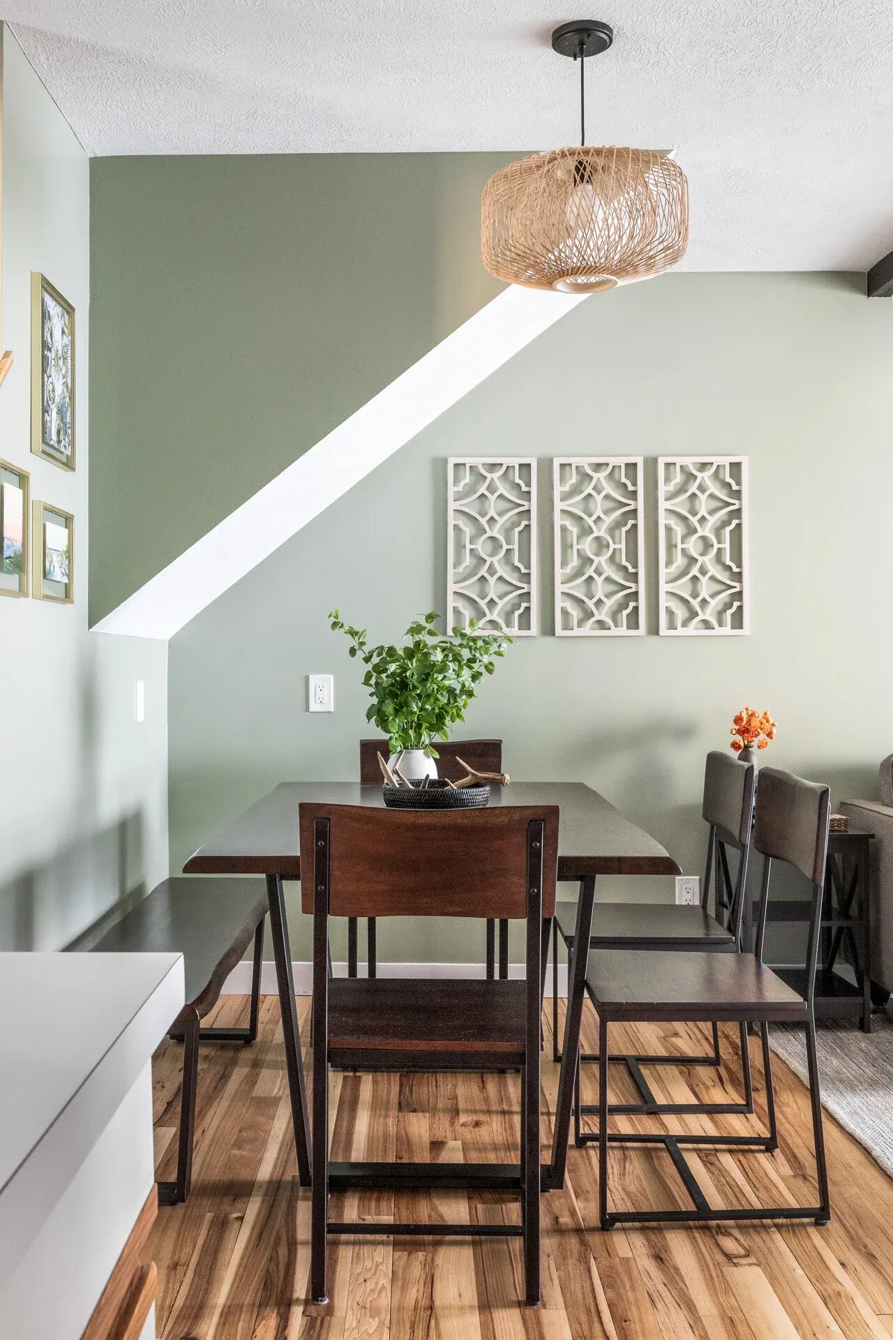 Outdoor seating area and private patio at North Boardman Townhouse